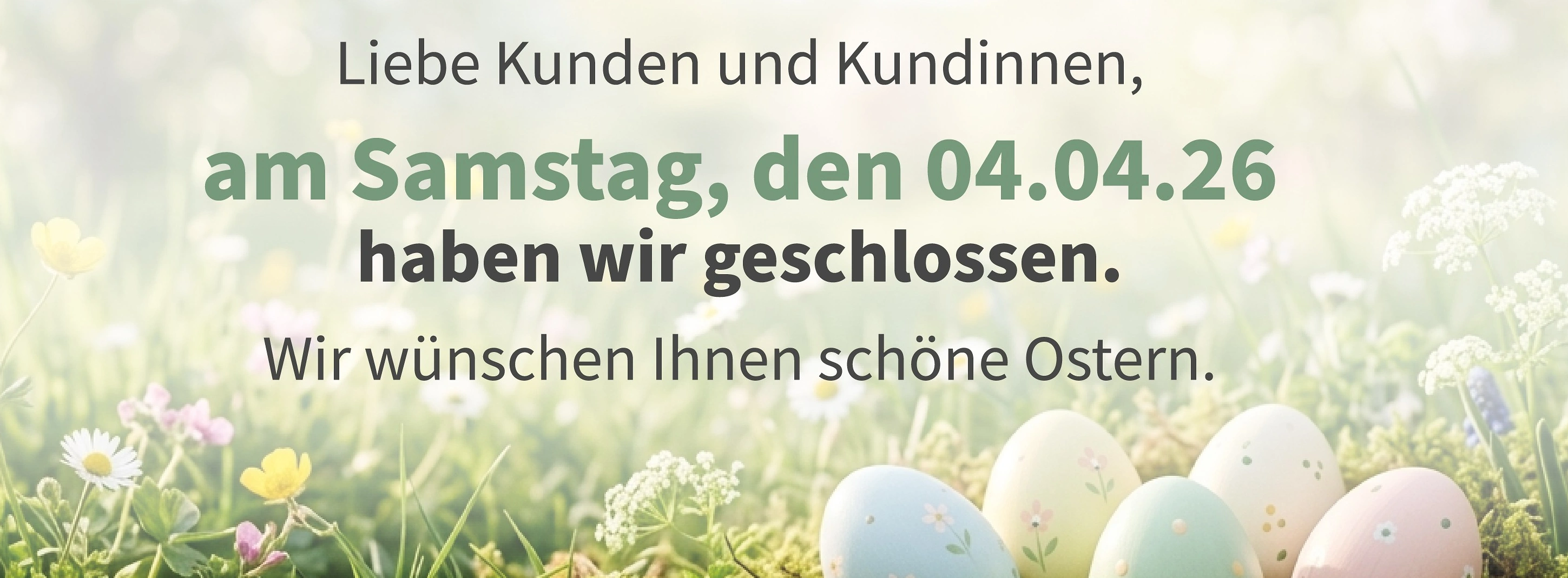 Karsamtag geschloosen 2026 B2B