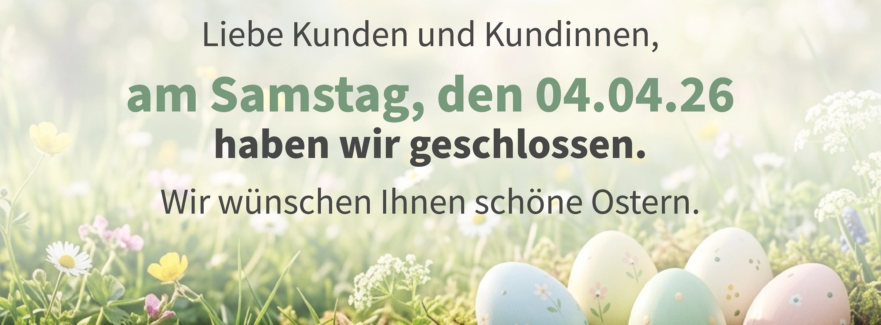 Karsamtag geschloosen 2026 B2B